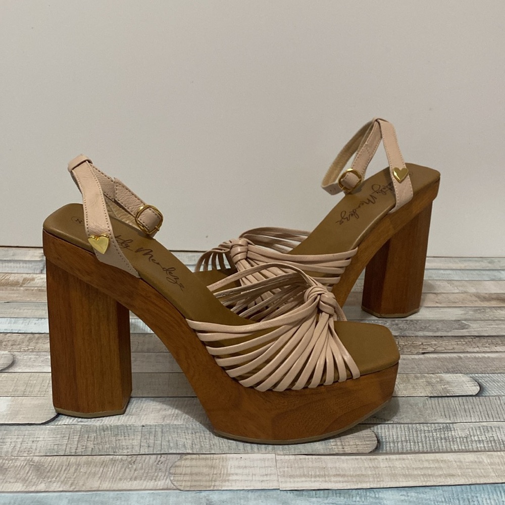 Nataly Mendez Wooden Block Heel Sandals - Picture 16 of 16